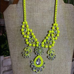 Bright yellow statement necklace